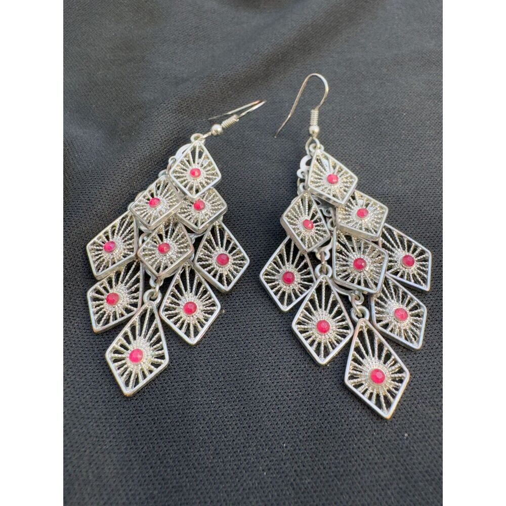 Silvertone Dangle Earrings